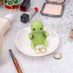 Cute Turtle Ring Holder Dish, Ceramic Jewelry Holder Preppy Room Decor, Turtle Gifts for Women Birthday Christmas Wedding