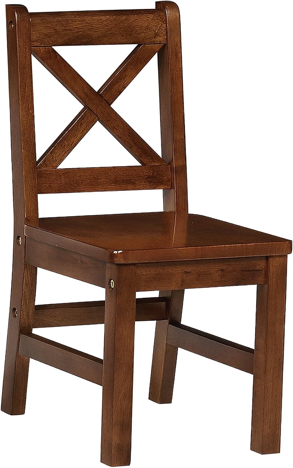 Solid Hard Wood Kids Table and Chair Set, Coffee, 5 Piece | 4 Chairs Included, Rubberwood