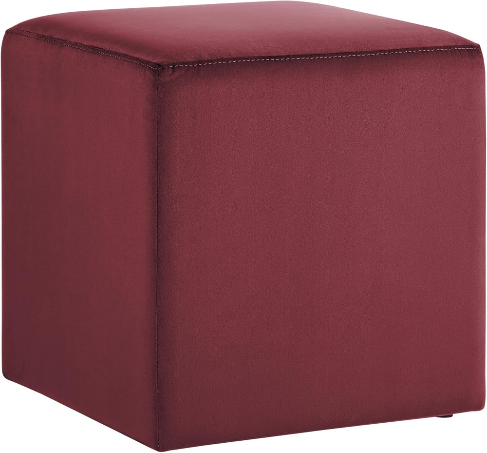 Studio Living® 18” Warren Ottoman Square Soft Velvet Bench, Stationary Ottoma...