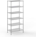 24" Deep x 42" Wide x 96" Height Wire Shelving Kit | 6-Tier | NSF Commercial Storage Rack Unit