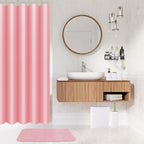 Bathroom Accessories Set - 30PC Gorgeous White Bathroom Set, Bathroom Accessory Set, Pink Shower Curtain Set with Shower Caddies, Soap Dish & Trash Can