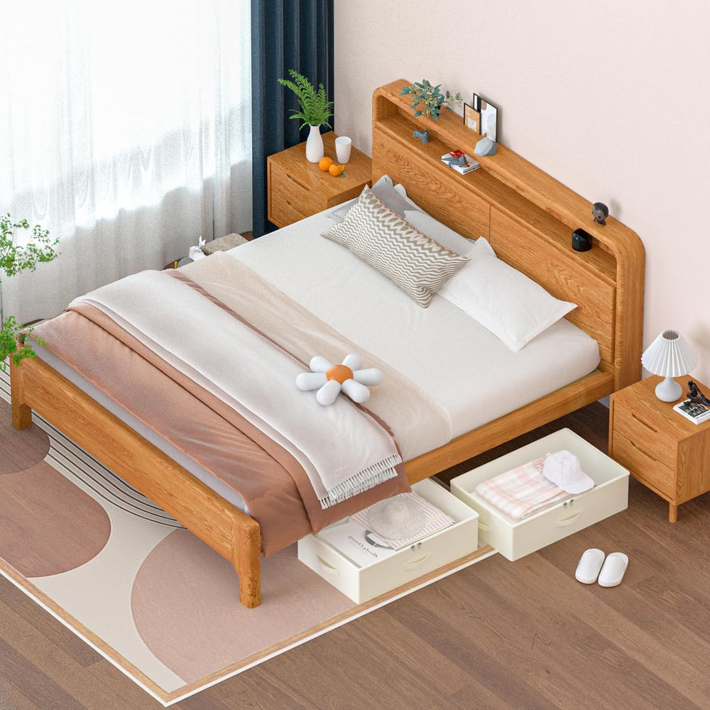 EE-RoomWorld Under Bed Storage with Wheels, No Assemble Required 12 inches he...