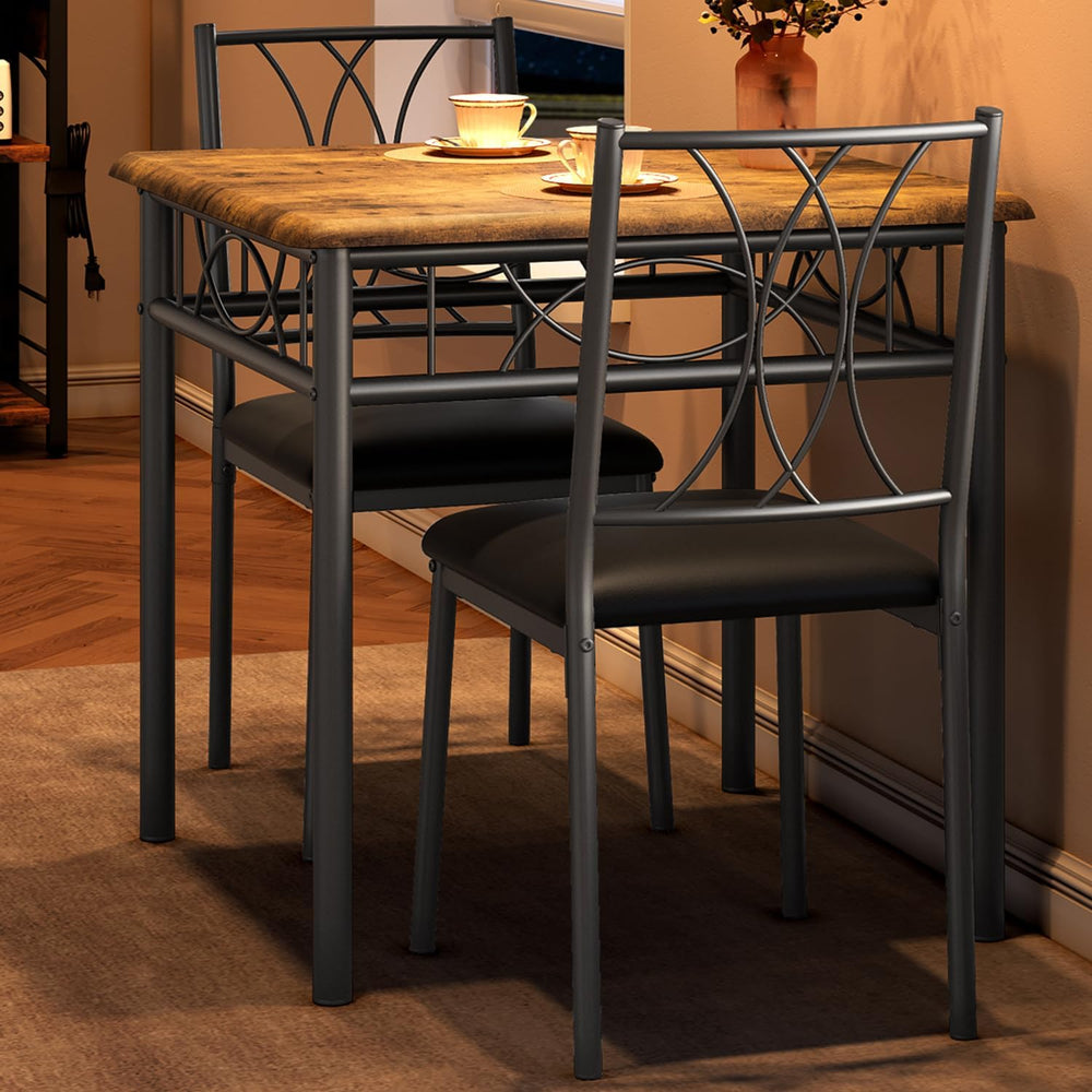 GAOMON Dining Table Set for 2, Kitchen Table and Chairs for 2, Dining Room Ta...