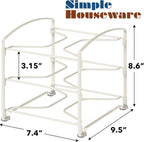 Simple Houseware Kitchen Box Organizer Wrap Rack Foil Holder, White, Set of 2