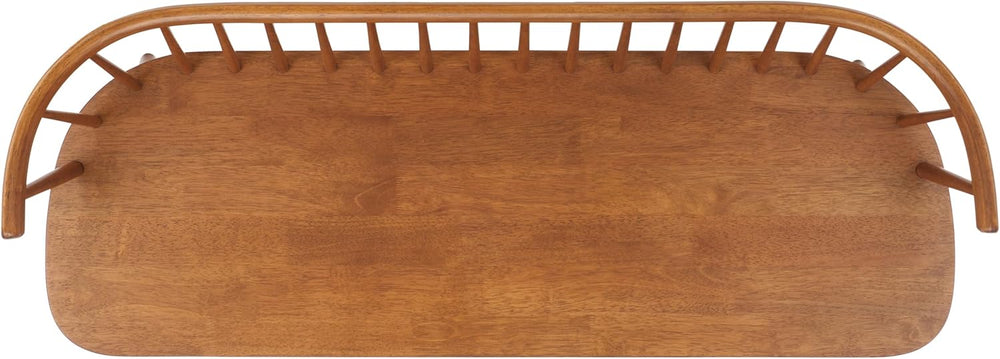 SAFAVIEH Furniture - Blanchard Spindle Bench - Honey - Solid Wood - Classic W...