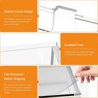 BEEGO Sticky Note Organizer - 4x6 in Crystal Clear Acrylic Notepad Holder & Dispenser for Dorm Room Office Desk Organization