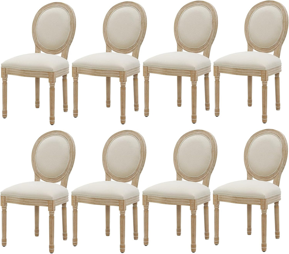 Furnimart French Country Vintage Dining Chairs Set of 8 Farmhouse Dining Chai...