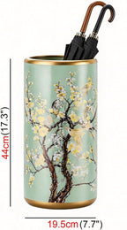 Ceramic Umbrella Holder, Walking Stick and Cane Stand, Home Decor Vase, Floor-Standing Umbrella Stand, Non-Slip Base, for Home, Office, Entryways, and Indoor Use