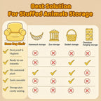 Stuffed Animal Bean Bag Storage Chair, 37.4 x 37.8 Inch Clear plushies storage, Upgraded 0.35mm PVC Waterproof Plushy Organizer, Supports 330lbs for Home Use