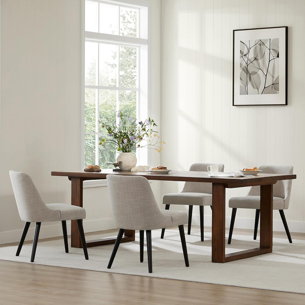 CHITA Mid-Century Modern Dining Chair, Upholstered Fabric Accent Chair for Di...