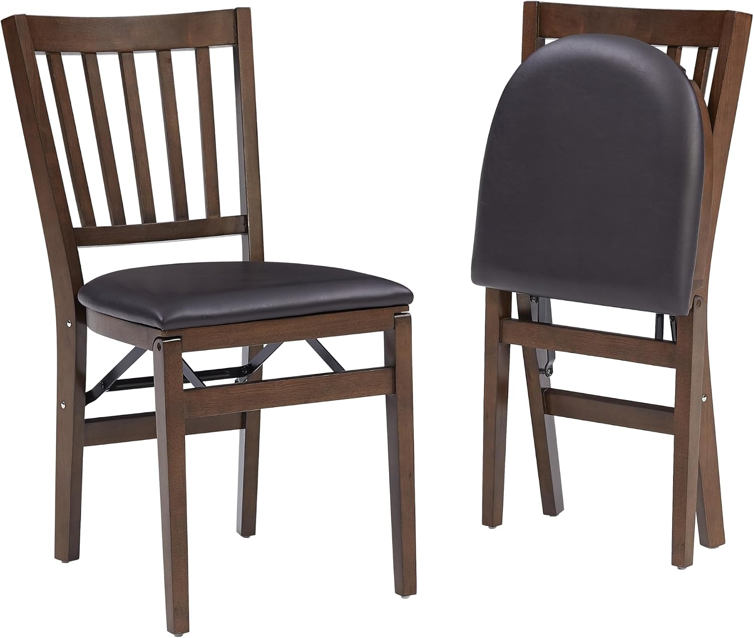 Stakmore School House Folding Chair, Walnut (Set of 2)