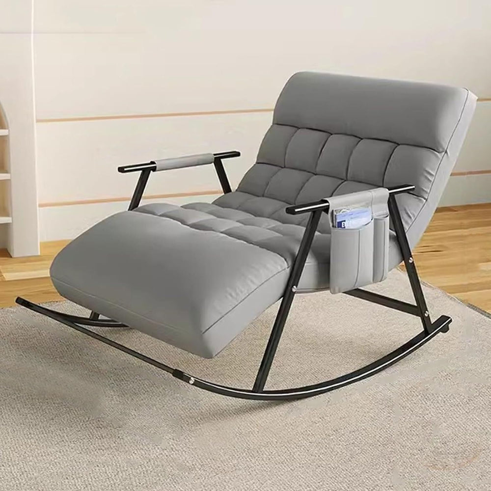 Lazy Sofa Rocking Chair Double Position Glider with Storage Pocket, Soft Cush...