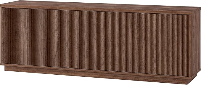 Henn&Hart Fluted TV Stand for TVs up to 75" with 2 Concealed Ribbed ...