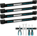 DURATECH 4 Pack 12" Magnetic Tool Holder Strip, Heavy Duty Magnetic Tool Bar, Magnetic Space Saving Tool Organizer with Mounting Screws for Garage, Workshop, Kitchen