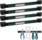 DURATECH 4 Pack 12" Magnetic Tool Holder Strip, Heavy Duty Magnetic Tool Bar, Magnetic Space Saving Tool Organizer with Mounting Screws for Garage, Workshop, Kitchen