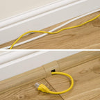 D-Line Cord Cover Kit, 30FT Self-Adhesive Wire Hider, Cable Raceway to Hide Wires on Wall, Cable Management - 6 x 5FT Channels and Accessories (0.87in (W) x 0.87in (H), Stainable Wood-Effect)