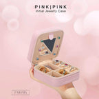 Parima Teen Girl Gifts Trendy Stuff for Girls, Pink Jewelry Box for Teen Girl | Travel Must Have Jewelry Box for Girls | Birthday Gifts for Girl | Graduation Travel Gifts - Letter B, Pink