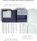 Savor | All-in-One Desk Organizer | Blue – Keep Desk, Office, and Home Organized All-in-One Storage System for Important Files, Documents, Stationery, and Office Supplies