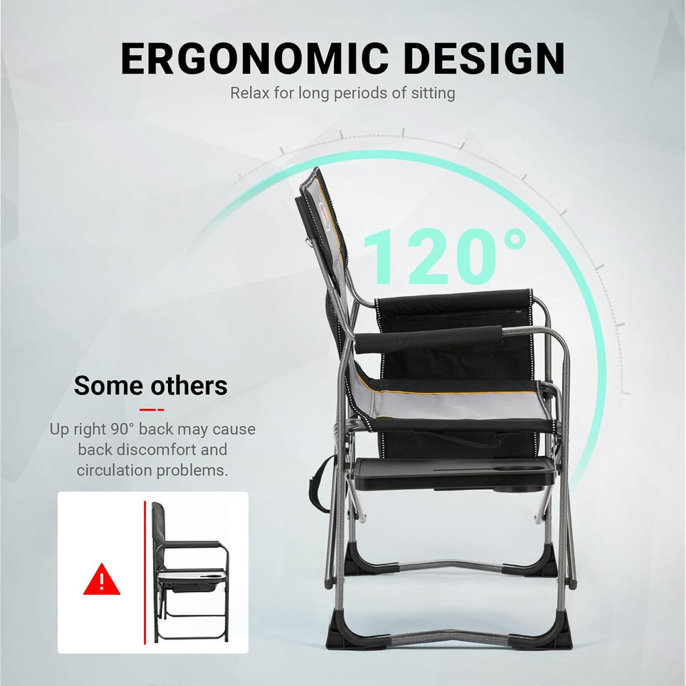 Overmont 2PCS Oversized Lightweight Camping Chair - Portable Comfortable Heav...