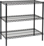 Omega 18" Deep x 54" Wide x 36" High 3 Tier Black Starter Shelving Unit