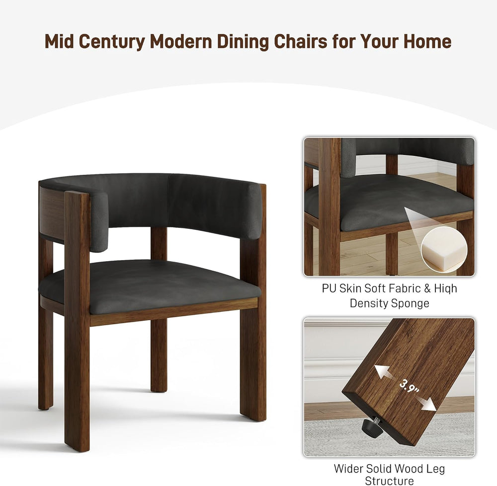Squireewo Barrel Dining Chairs Set of 2, Modern Dining Room Chairs with Curve...