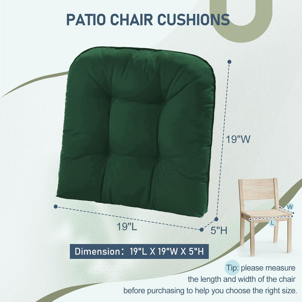 downluxe Outdoor Chair Cushions Set of 4 for Patio Furniture, Water Resistant...