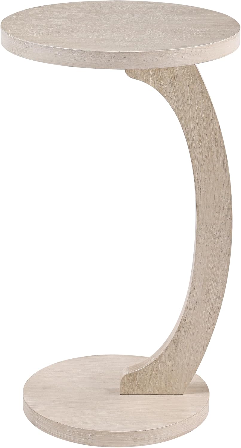 COZAYH C Shaped Round End Table for Couch Small Place, Space Saver Side Table...