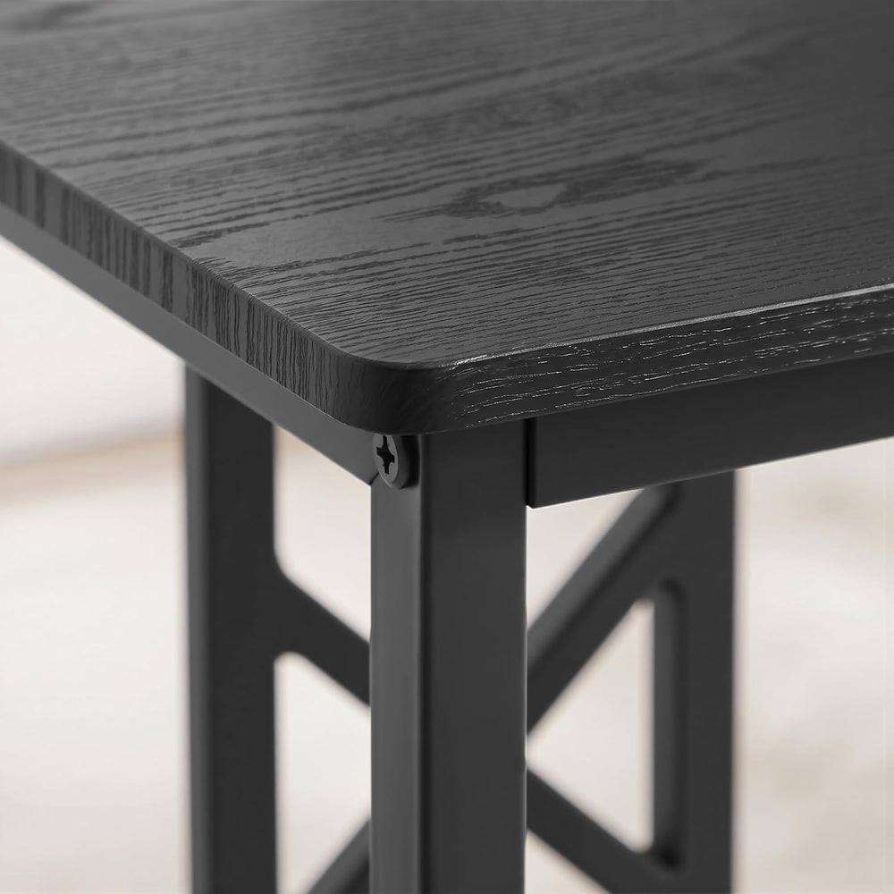 VECELO 43.3" Dining Table Set for 4, Space-Saving Kitchen Table with 1 B...