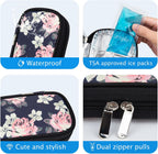 YOUSHARES Insulin Cooler Travel Case - Portable Refrigerated Medicine Case for Insulin Pen, Medication and Diabetic Supplies with 2 TSA Approved Ice Pack