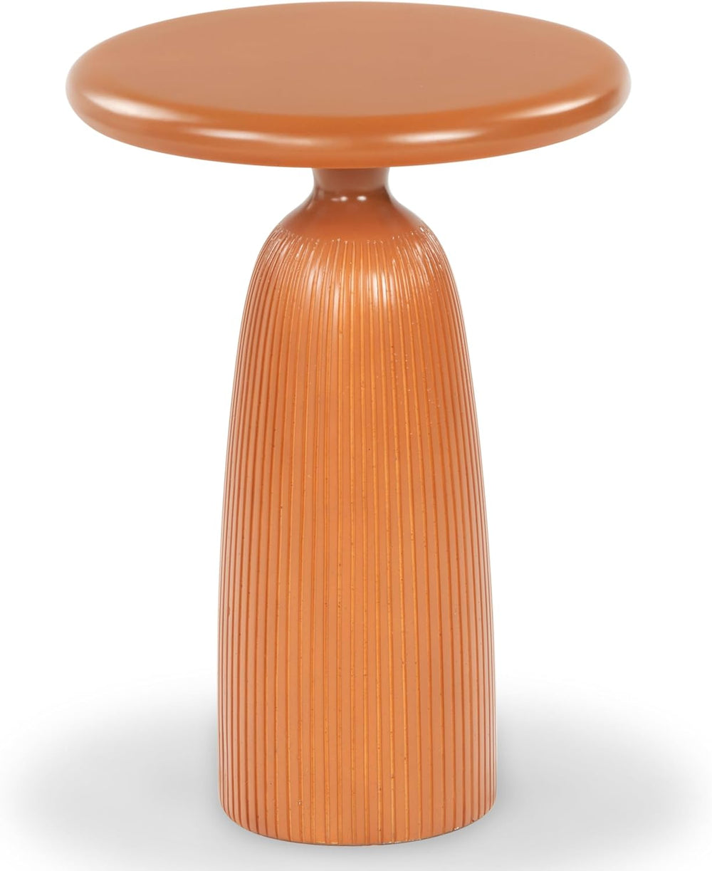 SAFAVIEH Couture Collection - Oskar Brown Concrete Accent Table, Round Modern...