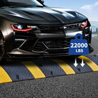 BESEA 6Feet Rubber Speed Bump, 72" x 12" x 2" Heavy Duty Speed Bump Cable Protector Ramp for Driveway, Road Parking, Garage, Parking Lot, Warehouse(2 Packs)