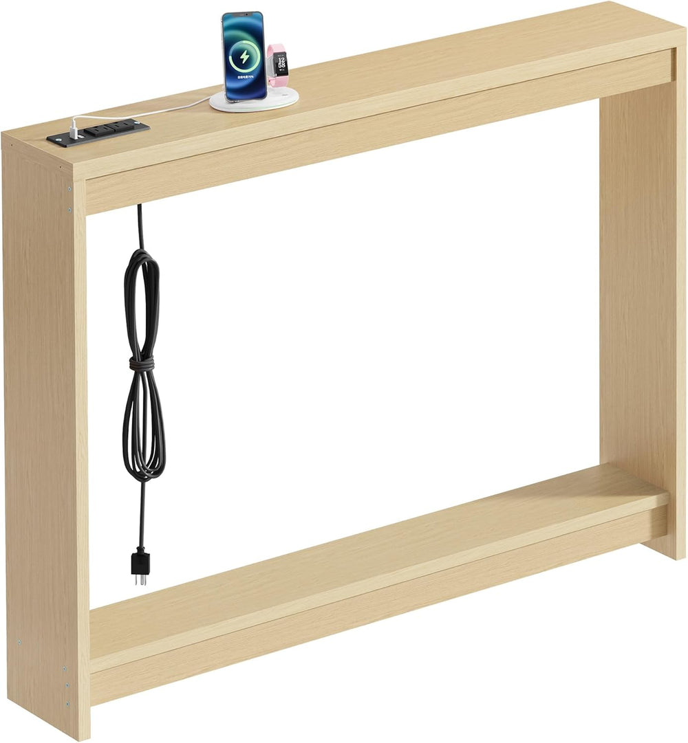 FAVOOSTY 39.4" Sofa Table Behind Couch Table Skinny Narrow Console Table...