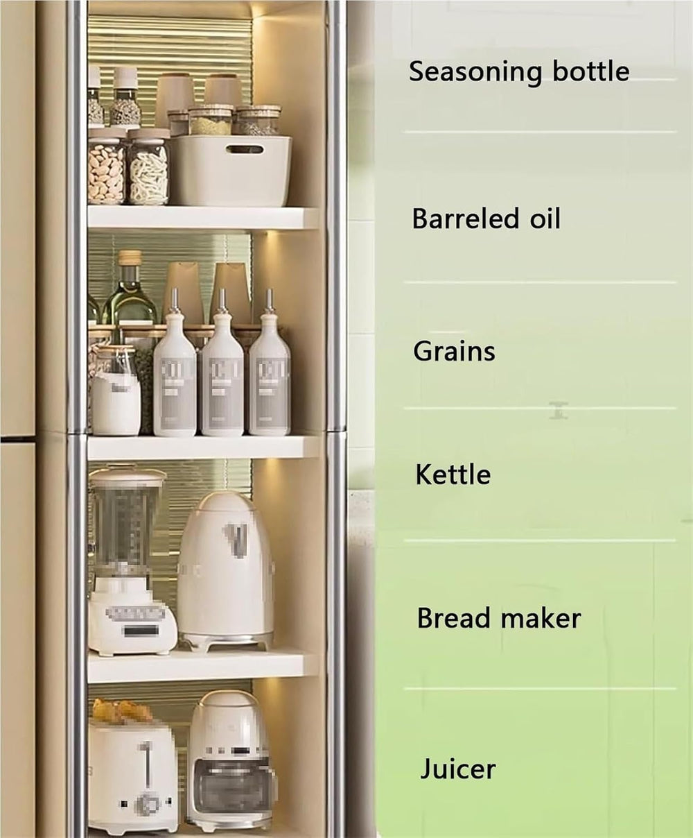 Multi-Layer Kitchen Racks Narrow Pantry Storage Cabinet for Small Spaces with...