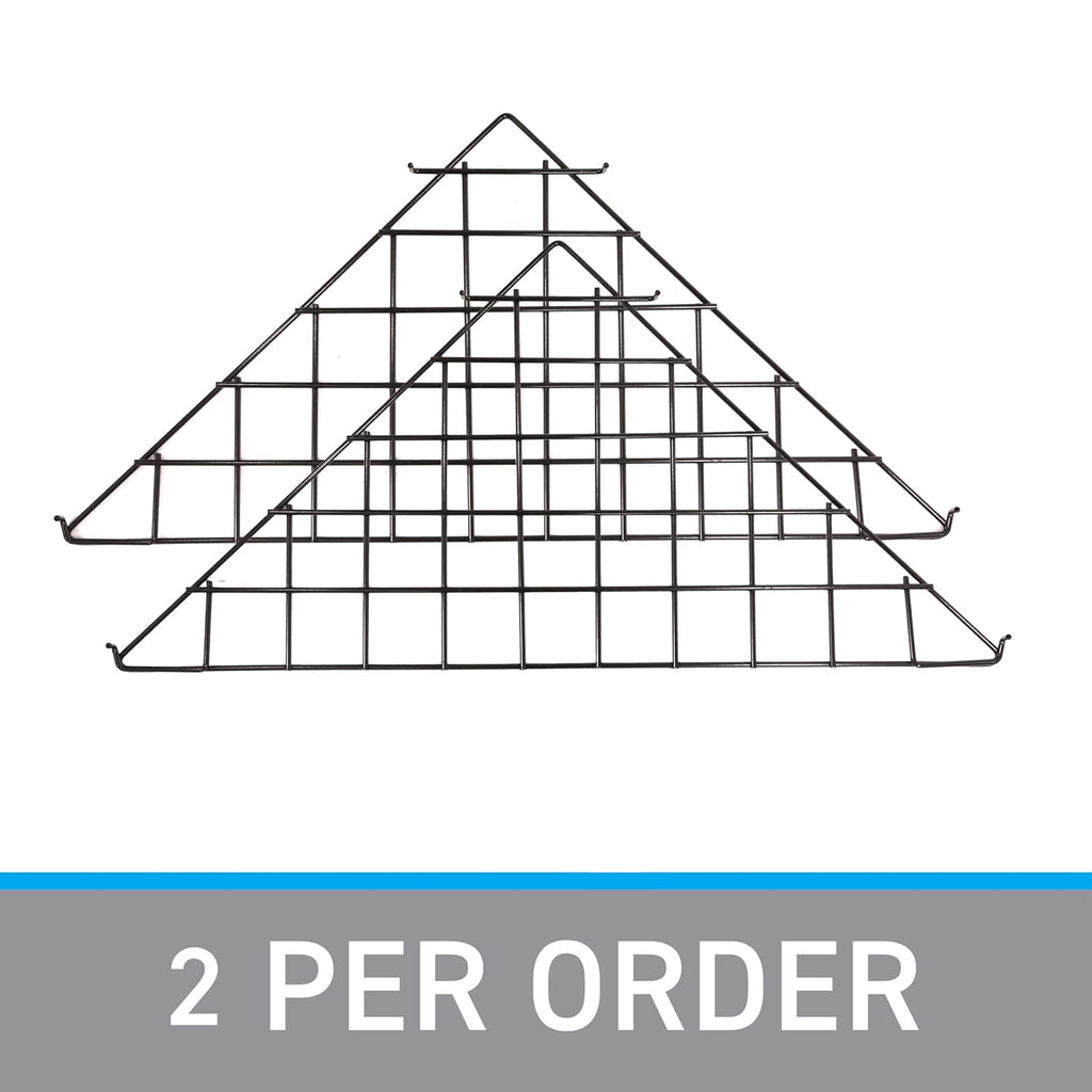 SSWBasics Triangle Black Wire Grid Shelf -- Set of 2