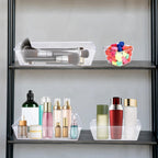 4 PCS Clear Plastic Drawer Organizer, Desk Drawer Divider Organizers and Storage Bins for Makeup, Jewelry, Gadgets for Kitchen, Bedroom, Bathroom, Office (9.0"x3.0"x2.2")