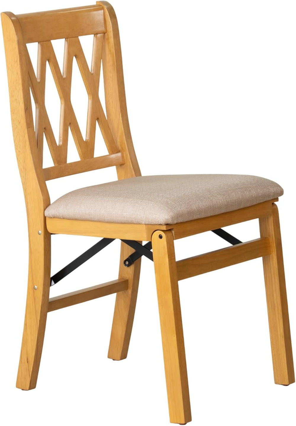 East West Furniture - PNC-OAK-03, A Solid Wood Plano Folding Dining Room Chai...