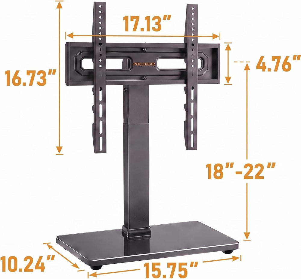 Perlegear Universal Swivel TV Stand Base for 32–70 inch TVs to 88lbs | 9-Leve...