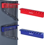 WORKPRO 2-Piece Magnetic Wrench Organizer, 24 Slots Wrenches Holder Fits SAE (5/16” to 3/4”) and Metric (9 mm to 20 mm), Premium Quality Wrench Rack Set to Keep Wrenches Organized