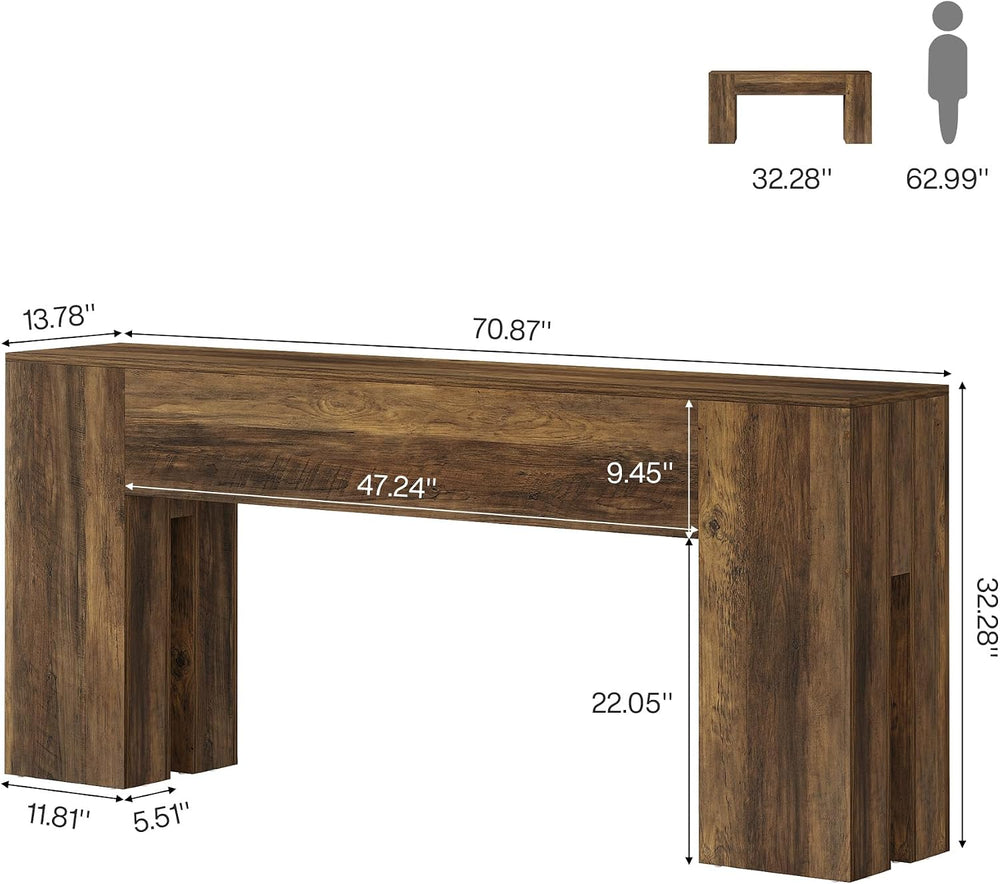 Tribesigns 71-Inch Long Console Table for Entryway, Farmhouse Sofa Console | ...