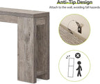 LITTLE TREE 70.9-Inch Long Entryway Table, Farmhouse Sofa Console Table for Living Room, Entryway, Hallway, Grey