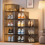 8 Pack Shoe Box Size 13 Sneaker Display Case Sturdy Shoe Organizer for Closet Space-Saving Shoe Rack