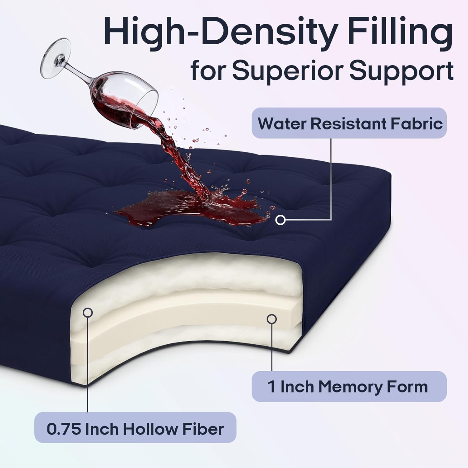 Syrinx Water Resistant Japanese Futon Mattress, Twin Size 75"x39", 2.5 Inch Thick Japanese Floor Mattress Tatami Mat, Foldable Floor Bed Sleeping Pad for Dormitory Guest Room Camping