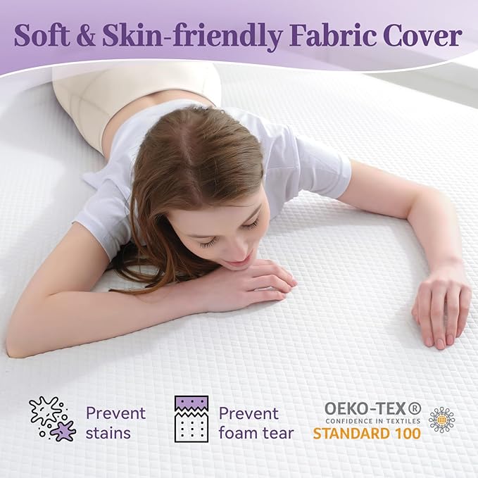 SINWEEK 3 Inch Gel Memory Foam Mattress Topper Twin XL Size for College Dorm, Ventilated High Density Pad for Back Pain, Bed Topper with Removable Soft Cover, CertiPUR-US Certified