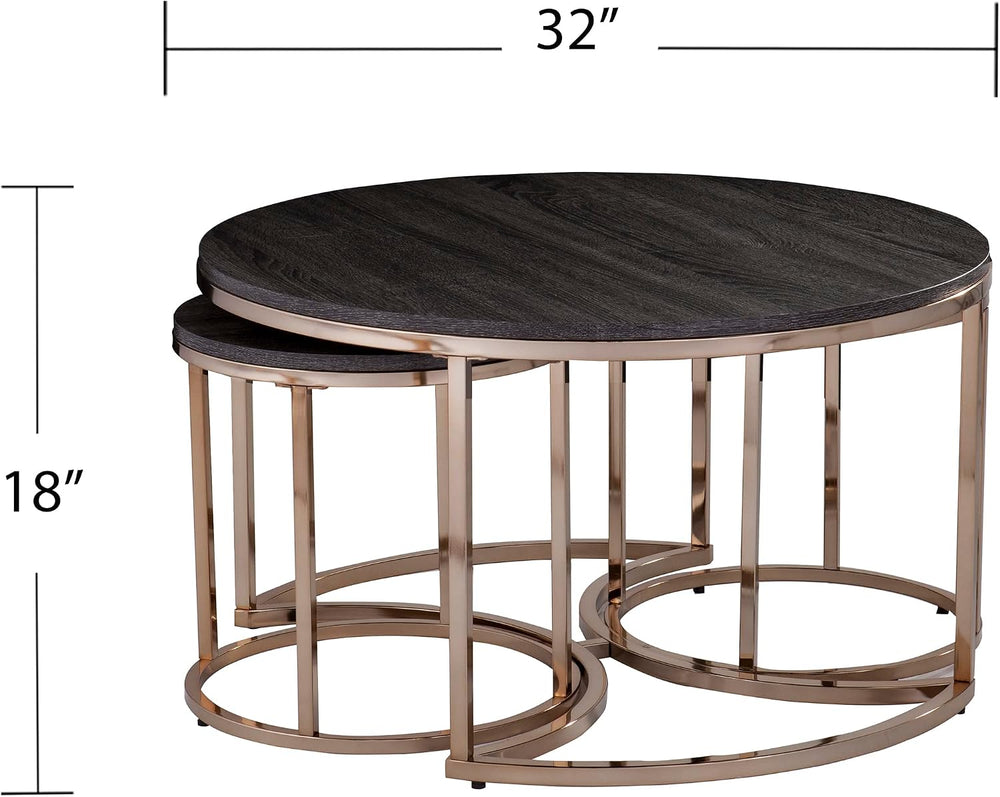 Round Nesting Coffee Tables 3pc Set