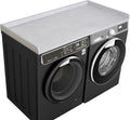 Kaboon Washer Dryer Countertop, Melamine Countertop with Edge Rails - 27.5" Depth x 54" Width Laundry Room Organization, White Rock