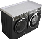Kaboon Washer Dryer Countertop, Melamine Countertop with Edge Rails - 27.5" Depth x 54" Width Laundry Room Organization, White Rock