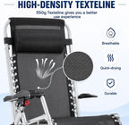 Yaheetech Zero Gravity Chair, Folding Reclining Lounge Recliner with Removable Pad & Headrest & Side Cup Holder Tray for Indoor and Outdoor Gray/1