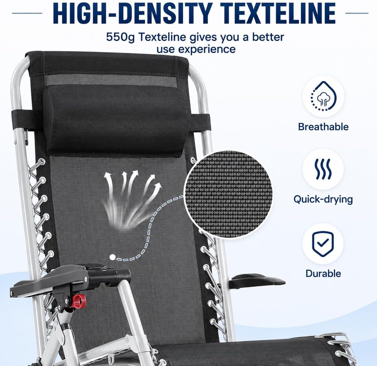 Yaheetech Zero Gravity Chair, Folding Reclining Lounge Recliner with Removable Pad & Headrest & Side Cup Holder Tray for Indoor and Outdoor Gray/1