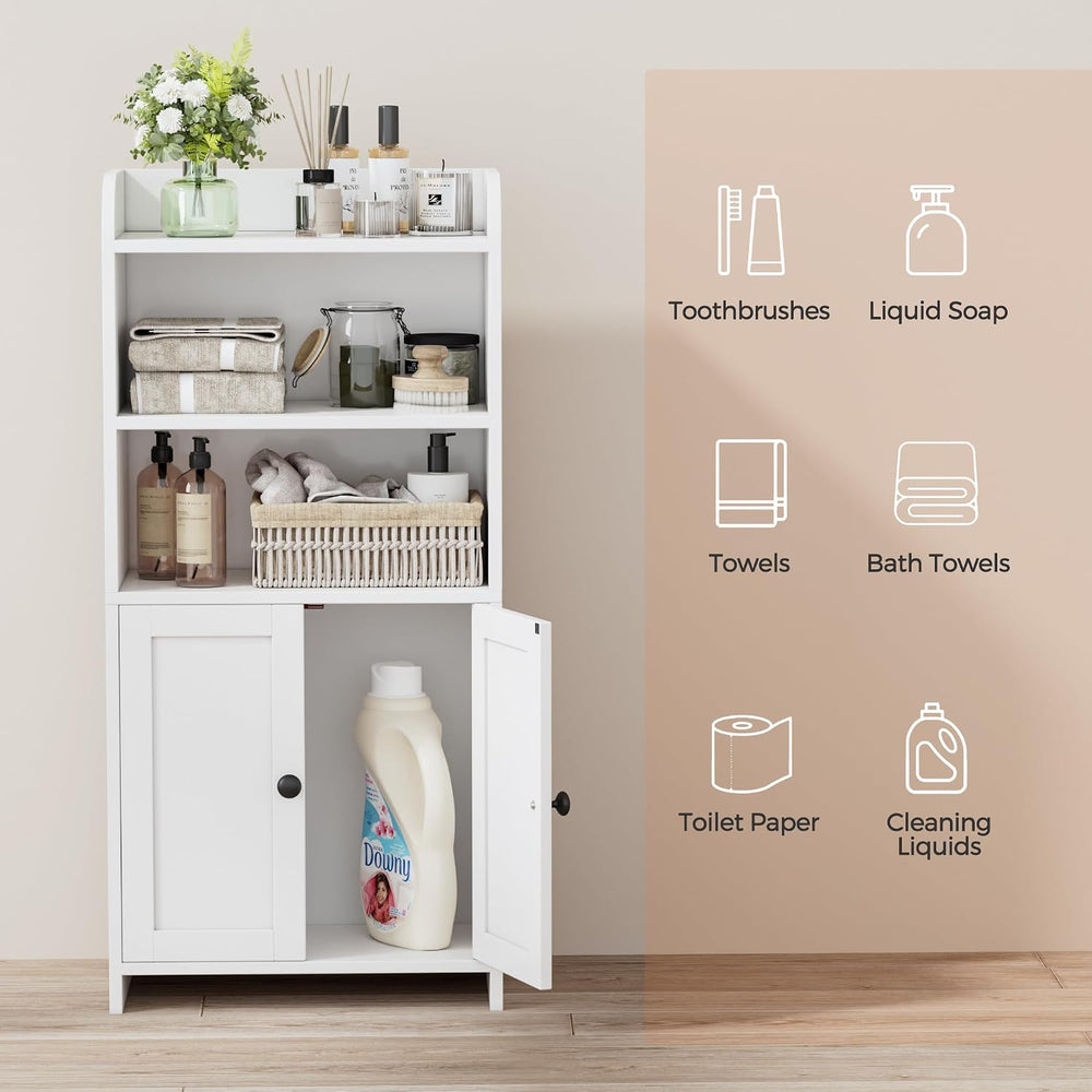Homhedy Small Bathroom Storage Cabinet, Toilet Paper Storage Cabinet | Bathro...
