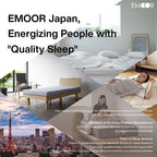 EMOOR Wood Slatted Floor Bed Frame OSMOS Full for Japanese Futon Mattress Solid Pine (Retro-Brown), Height Adjustable (2/7/12in) Tatami Mat